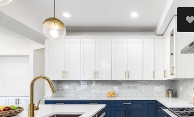 Cabinet Detail — Blue & White